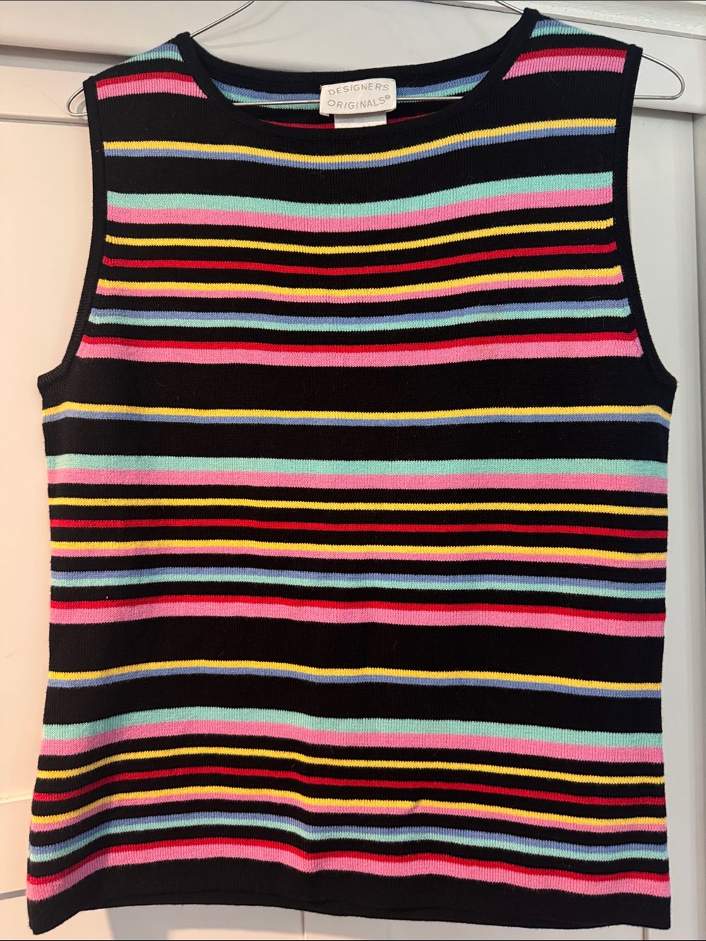Vintage striped knitwear sleeveless top